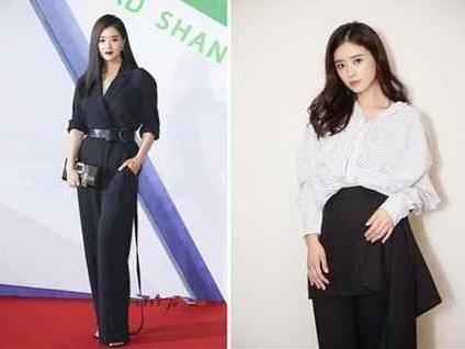 蒋欣穿衣服搭配图片：短发造型时尚减龄秘籍